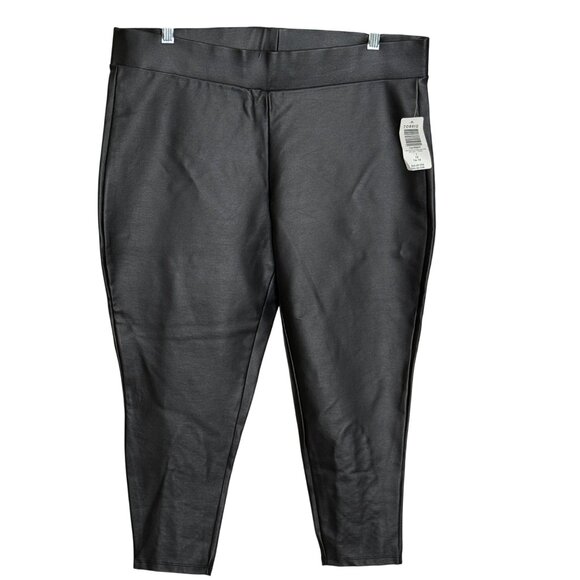 Torrid Faux Leather Leggings w/ Lace Cutout Detail Women Size 1/XL - Picture 2 of 6